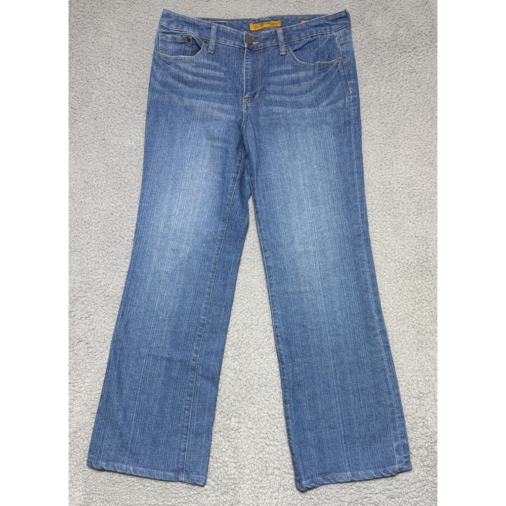 Seven 7 Premium Denim Flare Jeans Womens 33x30 Medium Wash Stretch
